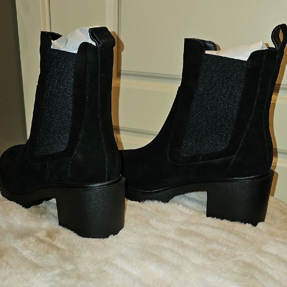 LISA VICKY- WOMEN'S Stylish Black Heeled Boots for Women Size 7.5 - Picture 5 of 11